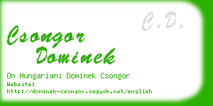 csongor dominek business card